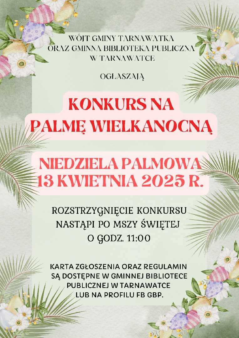 Konkurs na palmę wielkanocną